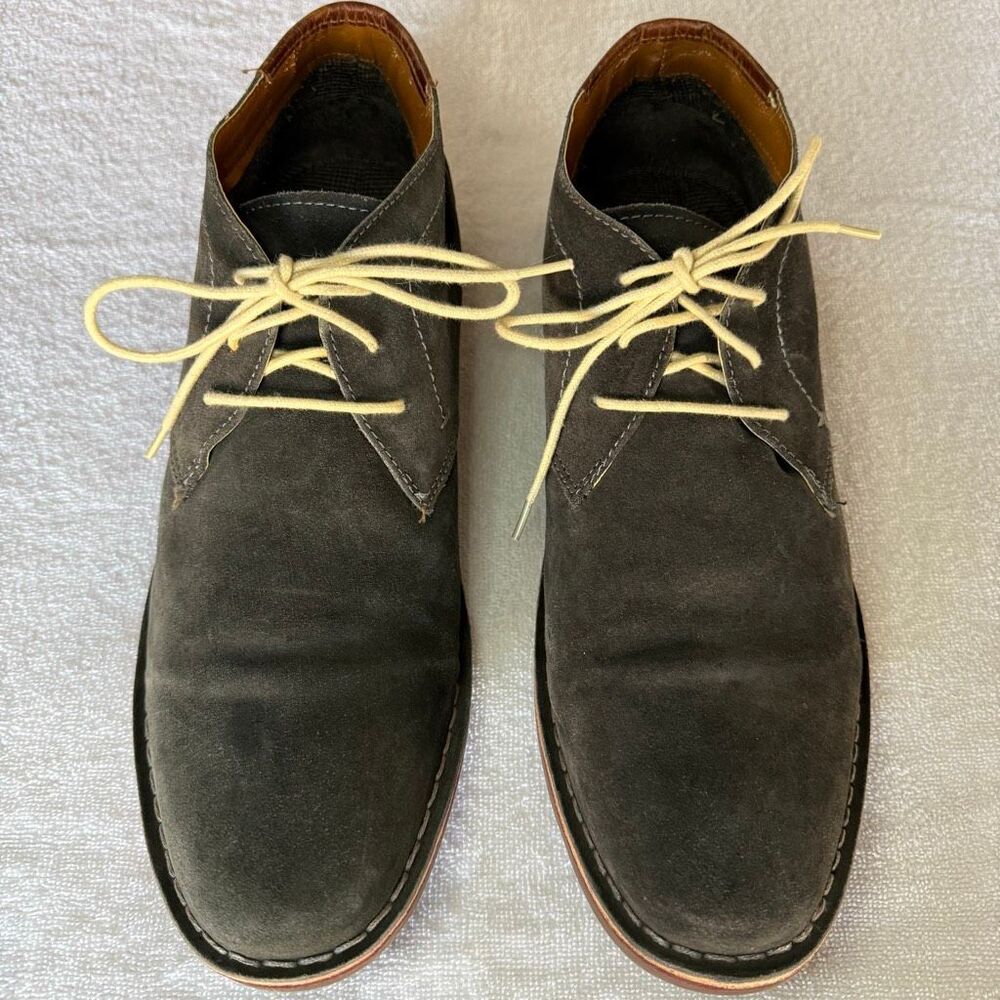 Kenneth Cole Reaction Men’s Gray Suede Desert Boots | Lace Up Chukka | Size 12